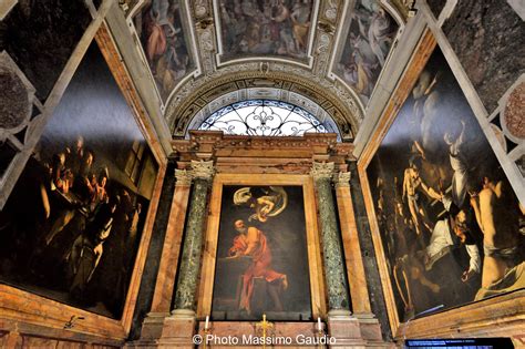 Interno della Cappella Contarelli con i dipinti del Caravaggio