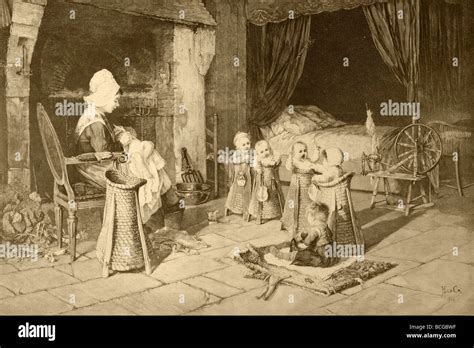 illustrazione di suore che insegnano a bambini in un orfanotrofio del XIX secolo