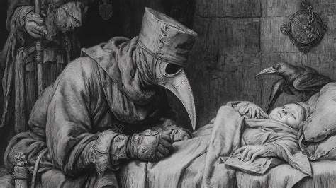 Illustrazione storica della peste a Wittenberg, con Lutero che assiste i malati
