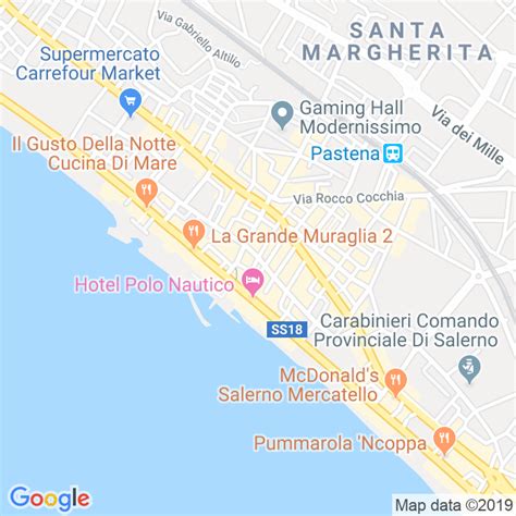 Mappa della zona di Via Madonna di Fatima a Salerno