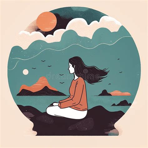 Illustrazione di una persona in profonda meditazione o preghiera, in un ambiente sereno e isolato.