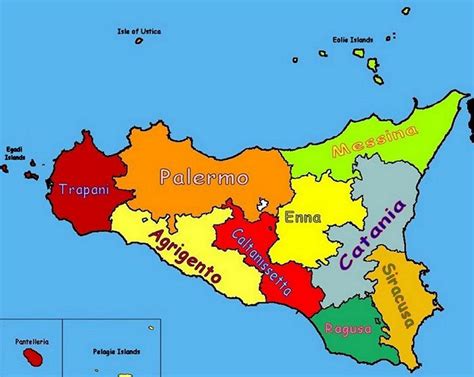 Mappa della Sicilia con evidenziata la provincia di Messina e Barcellona Pozzo di Gotto