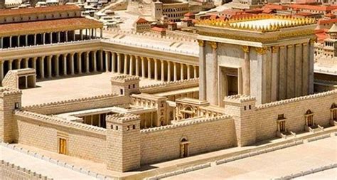 Ricostruzione del Tempio di Gerusalemme al tempo di Ciro e Dario (illustrazione)
