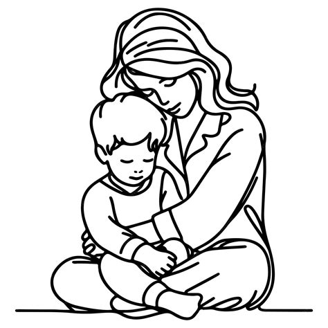 immagine di una madre che accarezza un bambino sulle ginocchia, simbolo di consolazione