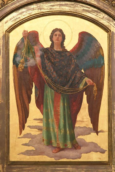 Raffigurazione mistica dell'Arcangelo Uriel con diadema e vesti sacerdotali