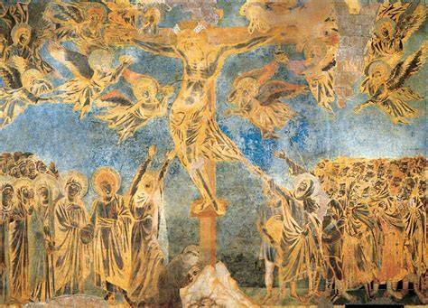 Affresco della Crocifissione di Cimabue ad Assisi, Basilica Superiore