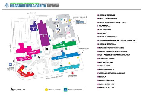 Mappa dell'area dell'ospedale Galliera con evidenziato il sito del nuovo ingresso