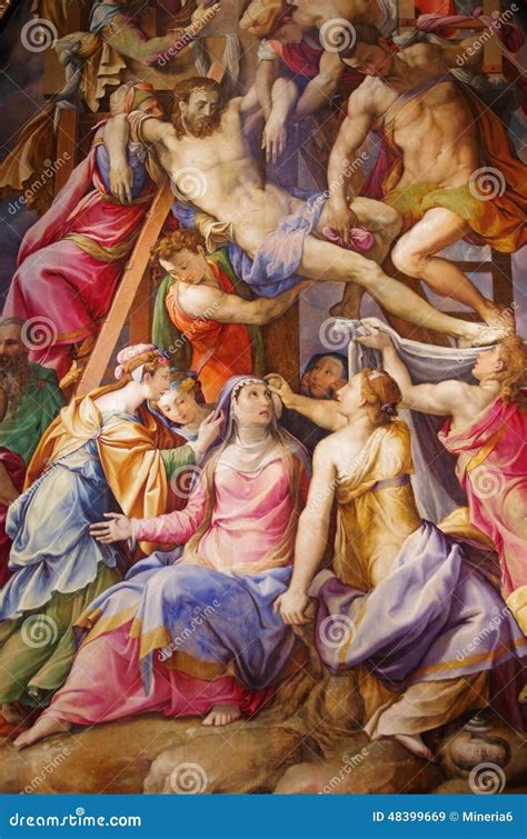 Painting depicting the deposition of Christ from the cross