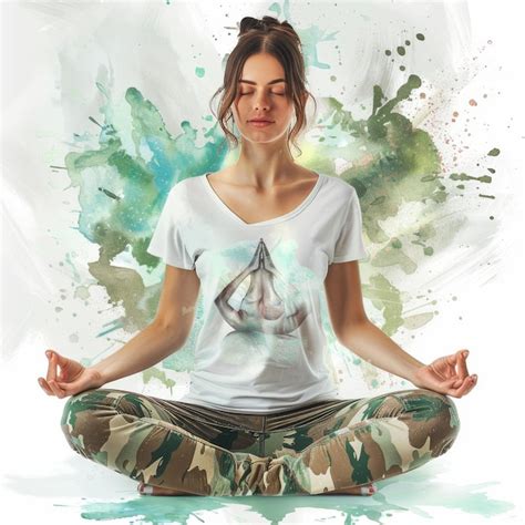 Thematic image of a woman in a cross-like mystical posture