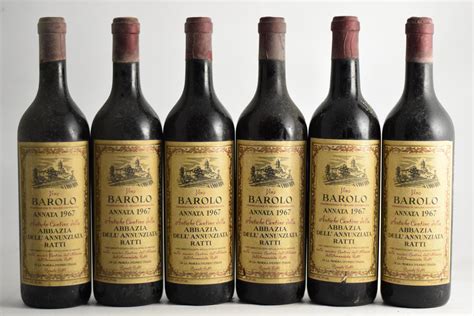 Bottiglia di Barolo Abbazia dell'Annunziata 1967 Renato Ratti