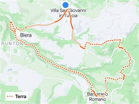 Mappa del percorso del Cammino di Don Divo Barsotti con l'indicazione dell'Eremo di Agliati
