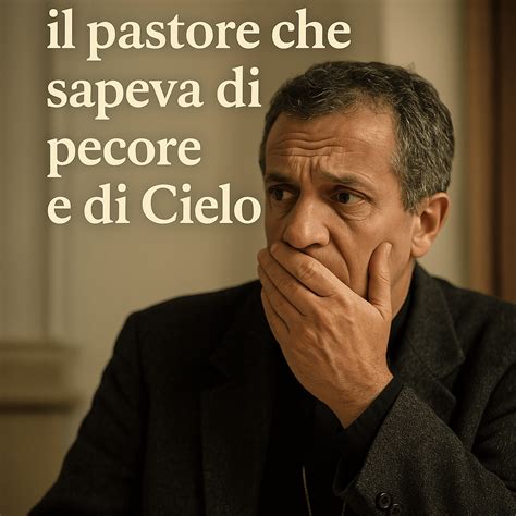 Ritratto di Don Tonino Bello con un sorriso sereno, sullo sfondo un paesaggio salentino con ulivi.