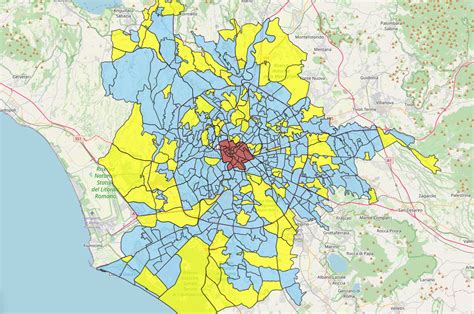 Mappa schematica dei quartieri di Manfredonia con i punti di ritrovo delle chiese evangeliche