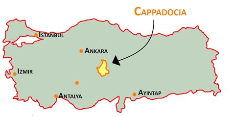 Mappa della Cappadocia e della Palestina per contestualizzare i luoghi di nascita e martirio di San Giorgio