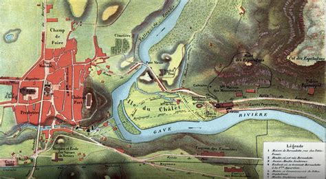 Mappa dei Pirenei con evidenziata la posizione di Lourdes