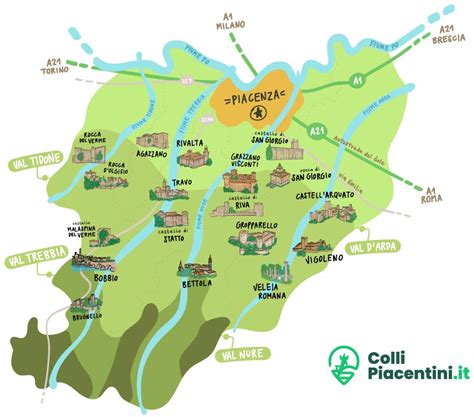 Mappa dei borghi antichi di Vittorio Veneto e dintorni