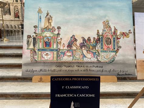 Dettaglio artistico del Carro Trionfale realizzato da Francesca Cascione, scena discepoli di Emmaus