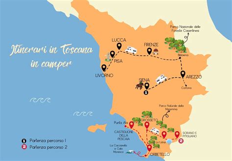 Mappa del viaggio di Leonardo dalla Toscana alla Loira