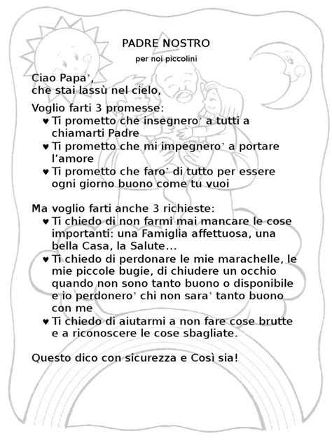 rappresentazione del Padre nostro con un'enfasi sulla liberazione dal male