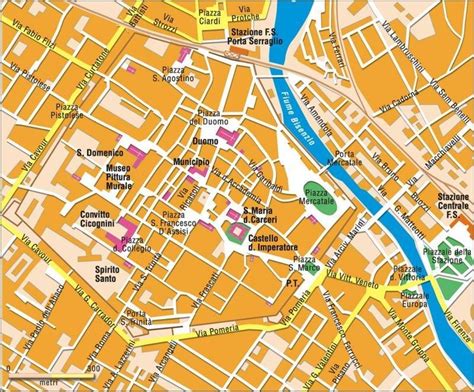 Mappa della zona nord di Prato con indicazione del Punto Prelievi ASL in Via Giubilei 16