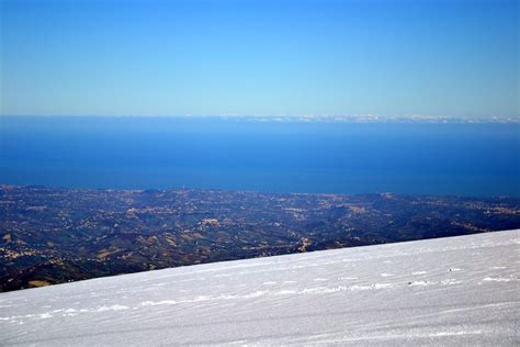 Panorama a 360° dalla Maiella con vista sul mare Adriatico