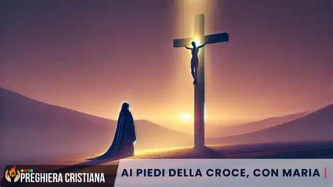 illustrazione della crocefissione con Maria ai piedi