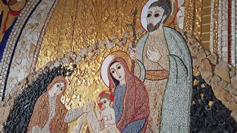 Un mosaico di Marko Rupnik raffigurante un'immagine sacra