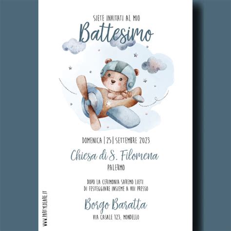 Esempi di inviti per battesimo personalizzati, sia digitali che cartacei.