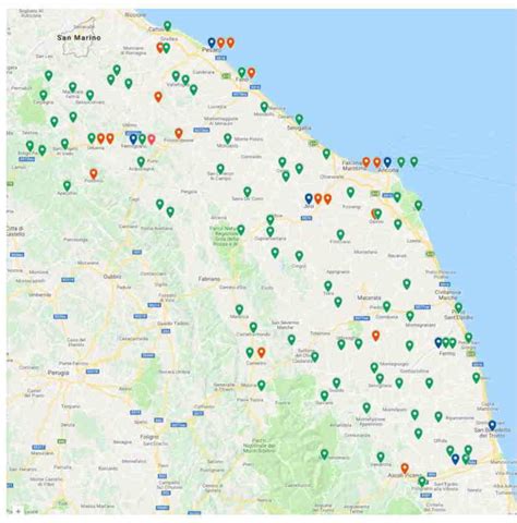 Mappa degli impianti sportivi nell'area di Messina