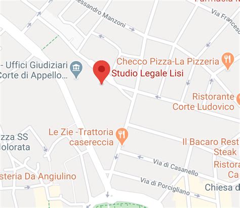 Mappa con il punto dello studio legale