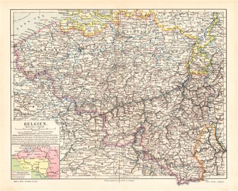 Antica mappa del Belgio