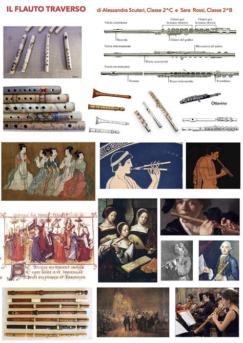 Infografica: Evoluzione storica del flauto traverso, dalle origini primitive al modello di Boehm