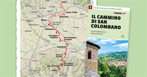 Mappa schematica del Cammino di San Colombano nella regione Emilia-Romagna