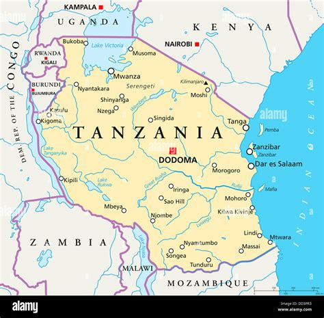 Mappa della Tanzania con evidenziata la regione di Mwanza e il percorso verso l'aeroporto
