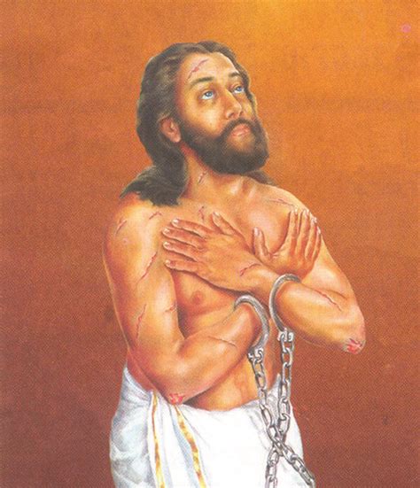 Illustrazione delle torture subite da Lazzaro Devasahayam Pillai