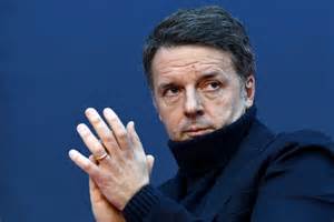 Immagine di Matteo Renzi durante una conferenza stampa