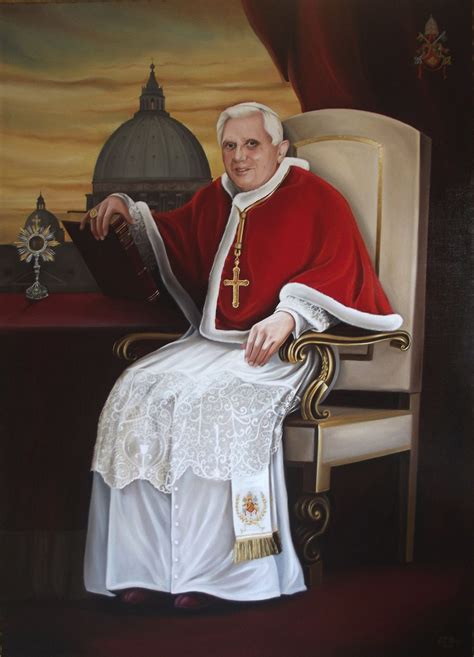 Ritratto di Benedetto XVI in studio o a Castel Gandolfo