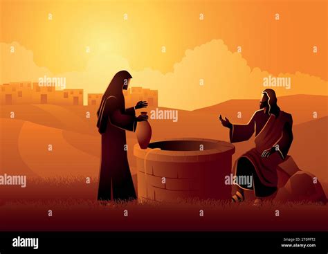 illustrazione biblica di Giosuè che parla al popolo