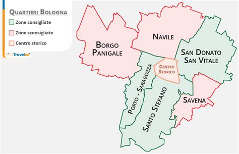 Mappa del quartiere di Bologna interessato dall'erezione della Parrocchia di San Giuseppe