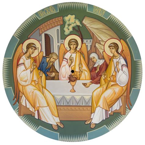 icona della trinità o illustrazione di tre persone divine