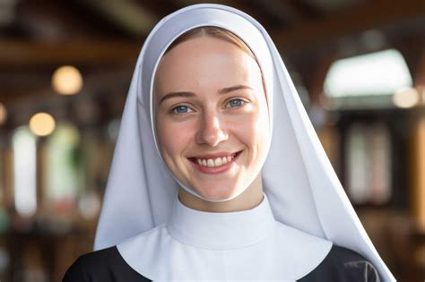 Illustrazione di una suora con l'abito tradizionale, evidenziando il velo, la tonaca e il cordone.