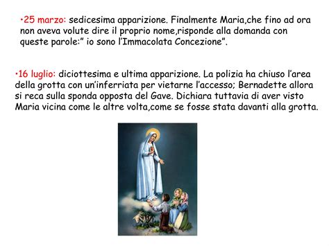Dipinto della sedicesima apparizione a Lourdes, con Bernadette che riceve la rivelazione dell'Immacolata Concezione
