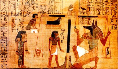 illustrazione della psicostasia del Libro dei Morti