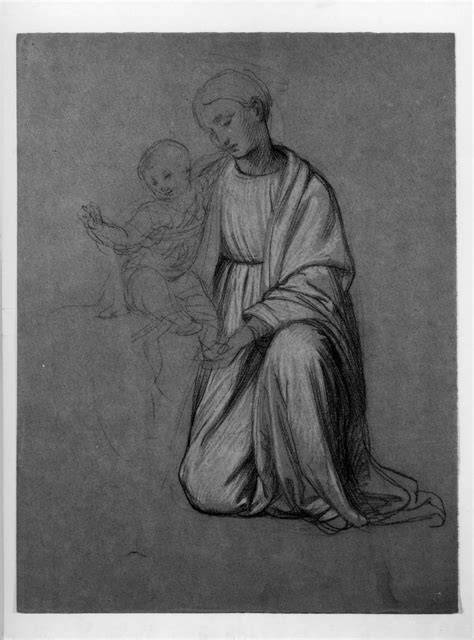 Esempio di uno studio preparatorio a gessetto per la Visione di San Girolamo.