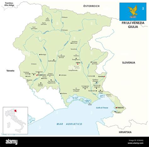 Mappa georeferenziata con i siti dei presepi in Friuli Venezia Giulia