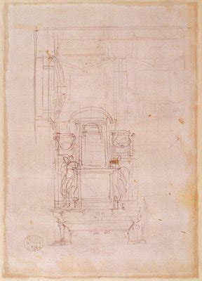 Disegno preparatorio attribuito a Giulio Campi per una Deposizione/Crocifissione (Albertina di Vienna)