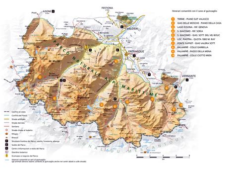 Mappa del territorio di Calizzano e delle Alpi Marittime