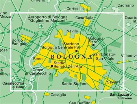 Mappa storica della zona di Bologna con indicazioni dei confini parrocchiali antichi