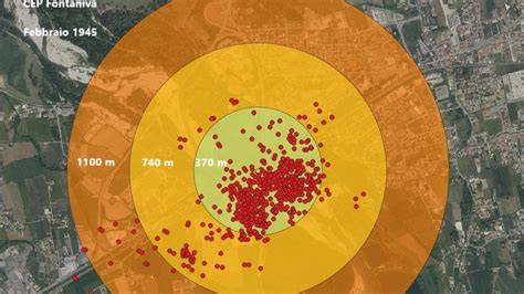 Mappa bombardamenti Padova Seconda Guerra Mondiale
