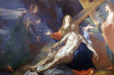 Rappresentazione artistica della deposizione di Gesù dalla croce.